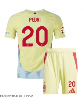 Spania Pedri Gonzalez #20 Echipament de Fotbal Replică European 2024 Copii Deplasare (+ Șorturi)